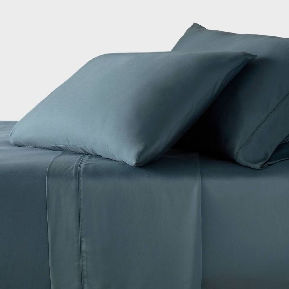 King 320TC Cool TENCEL Lyocell Satin Sheet Set 4-Piece - Graphite